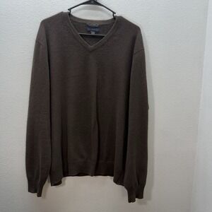 Club Room Quiet Luxury 2 Ply Cashmere Sweater Mens L Preppy Old Money Academia